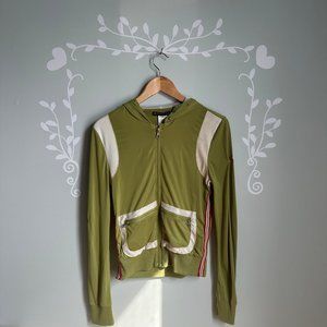 Parasuco Ribbed Silky Pocket Zip Up Forest Green M